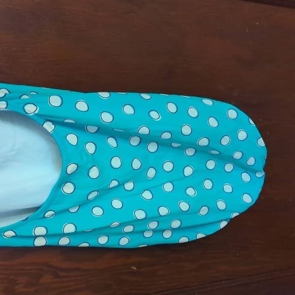 J. Crew Blue with White Polka Dot Halter One Piece Swimsuit Size 14 - Picture 6 of 10